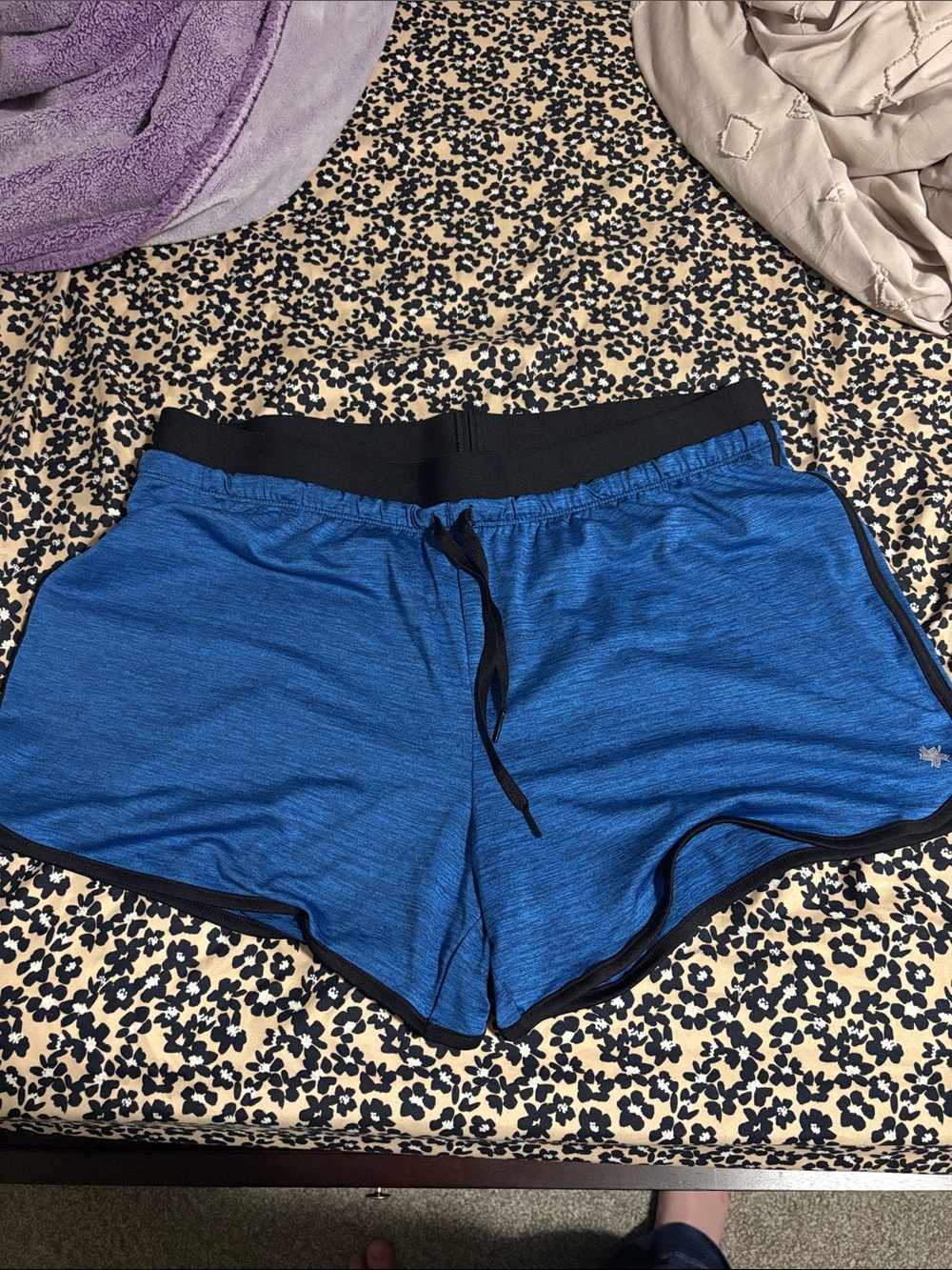 tek gear Blue Athletic Drawstring Shorts with Black Trim